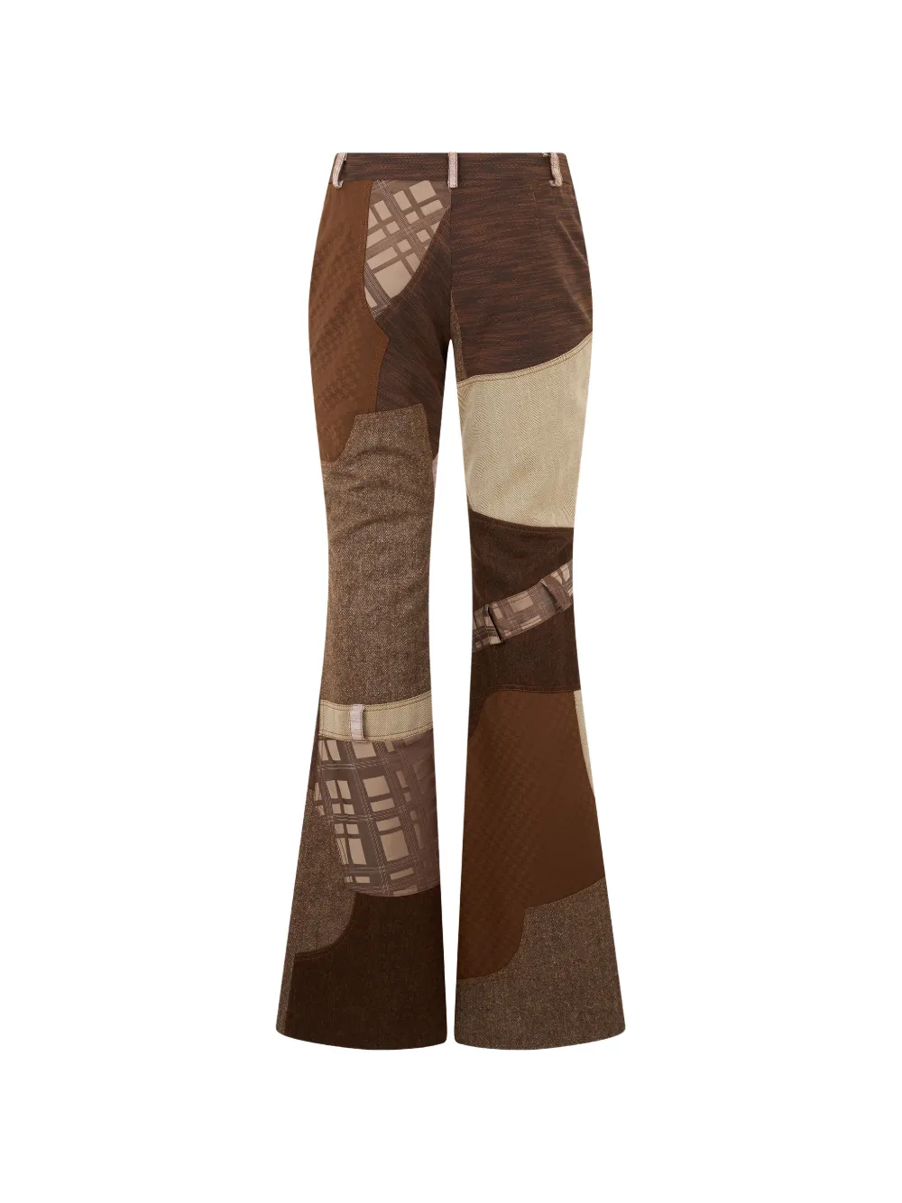 Moschino Palazzo broek met abstract patroon Bruin