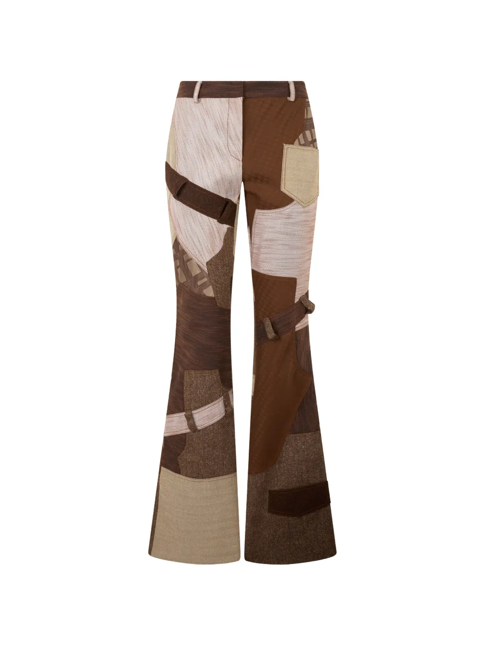 Moschino abstract-pattern palazzo pants - Braun