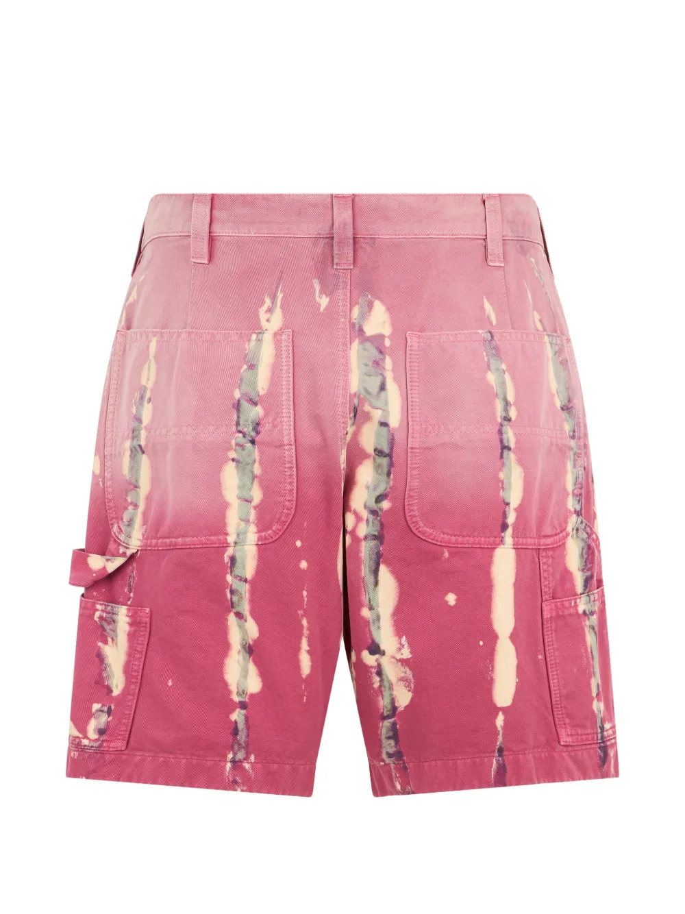 Moschino Cargo shorts met rafels Roze