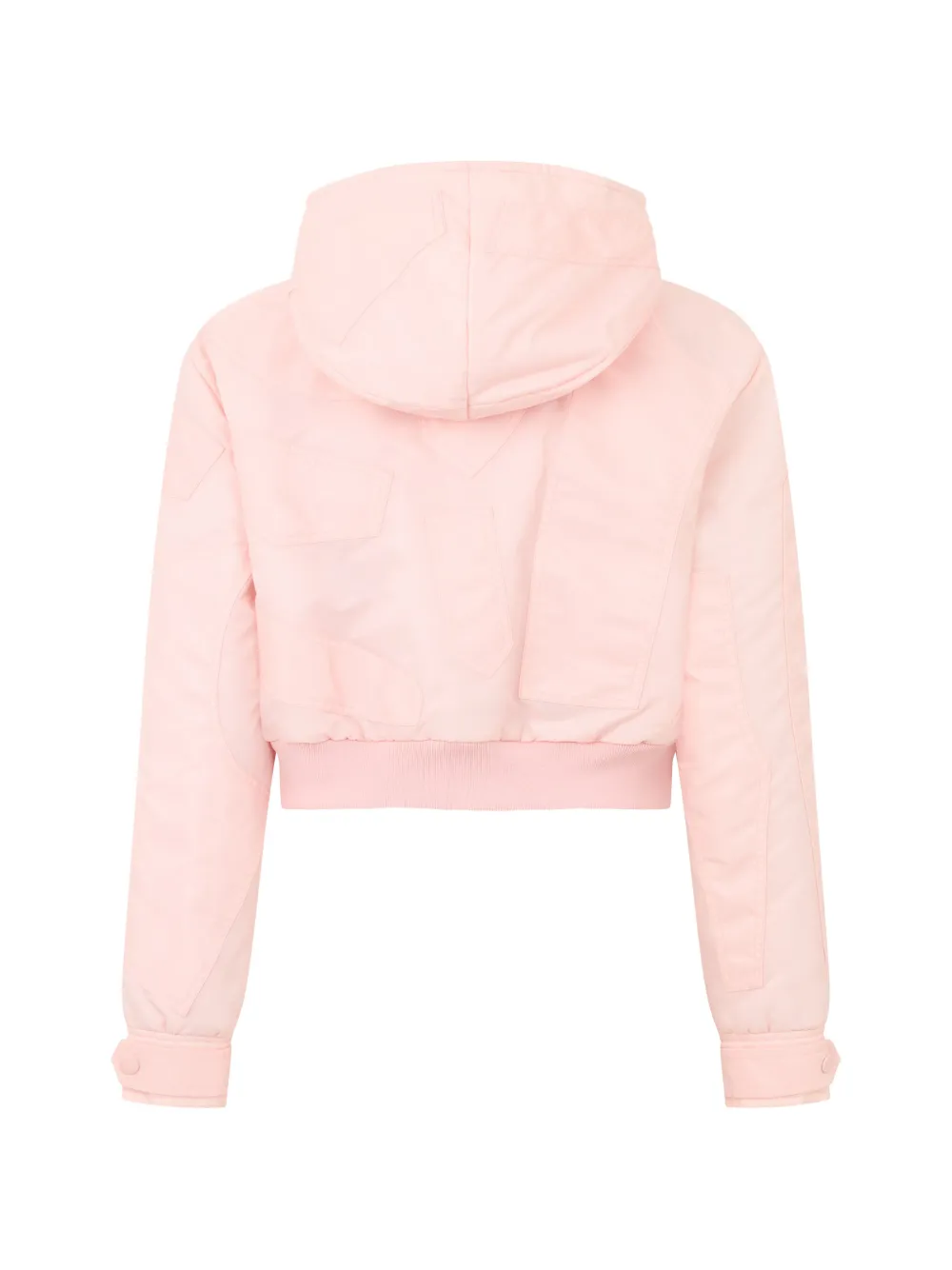 Moschino Cropped jack met capuchon en ritssluiting Roze