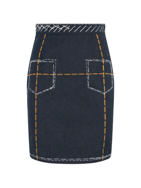 Moschino falda corta con costuras en contraste