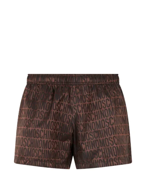 Moschino logo-print elasticated-waistband track shorts