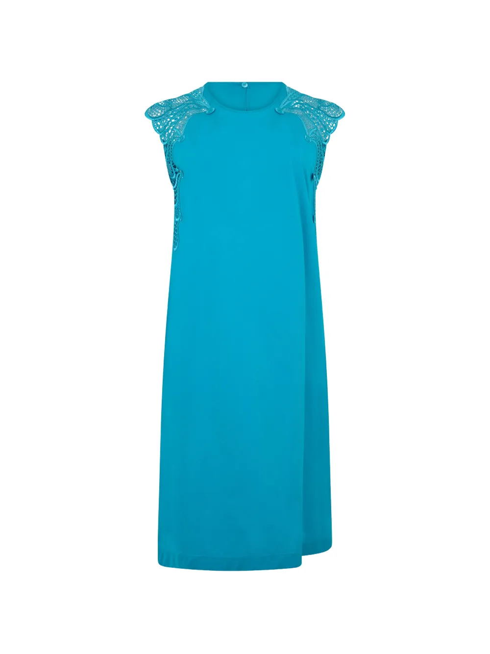 Alberta Ferretti lace-detail midi dress - Blu