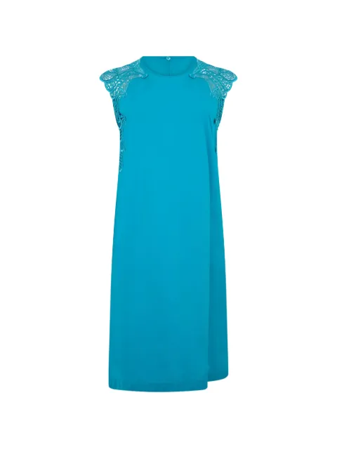 Alberta Ferretti vestido midi con detalle de encaje