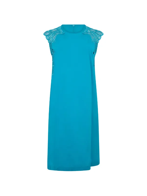 Alberta Ferretti lace-detail Midi Dress | Blue