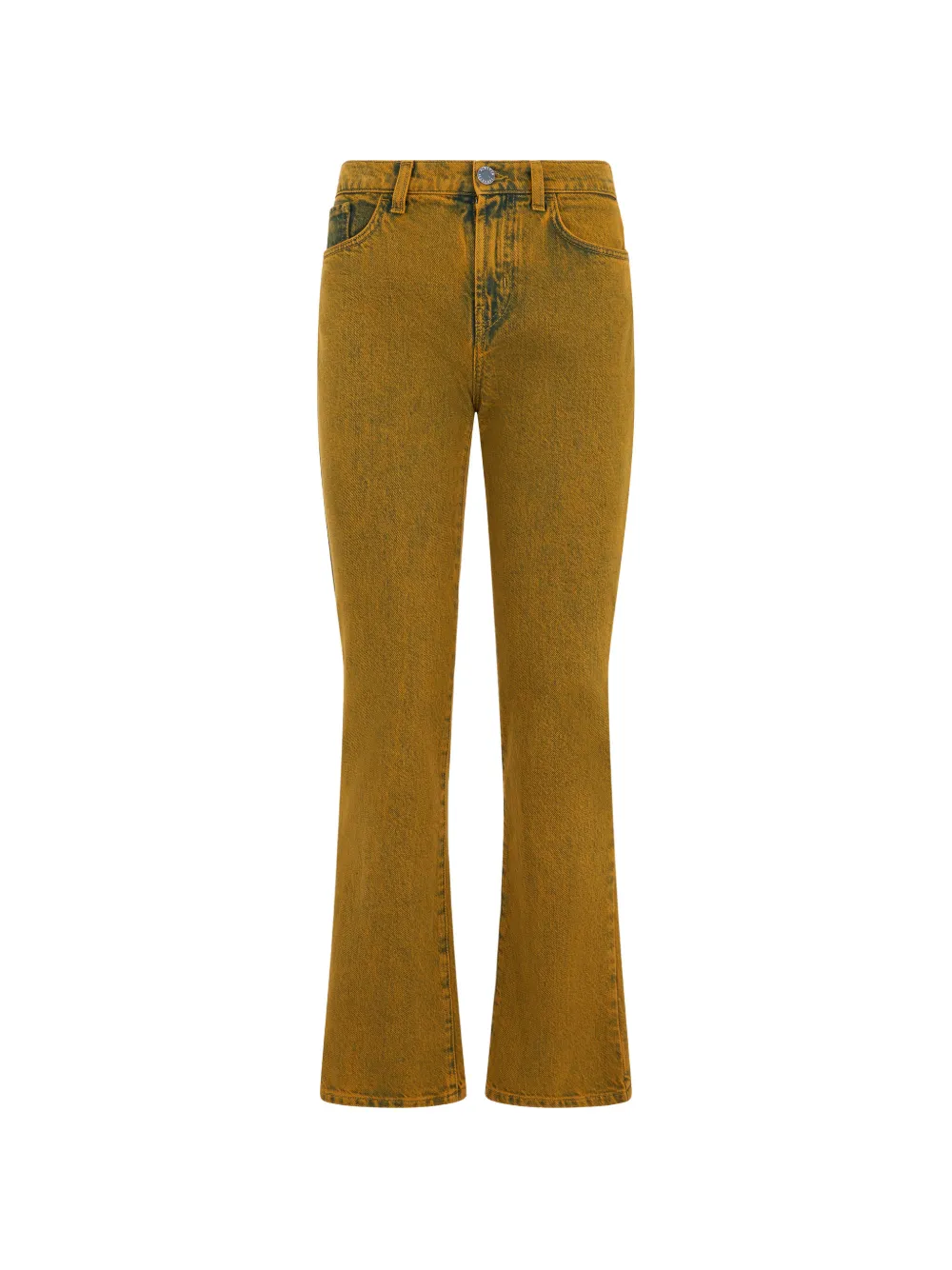 Alberta Ferretti logo-patch flared jeans - Giallo