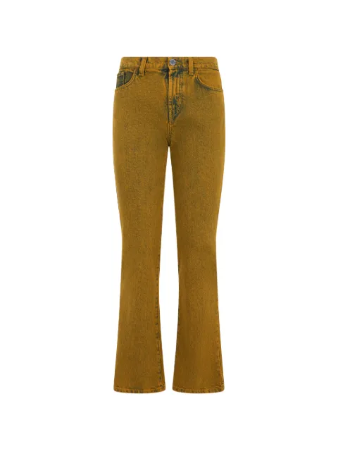 Alberta Ferretti logo-patch flared jeans