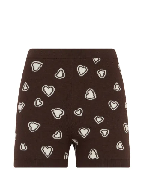 Moschino shorts de lana con corazón estampado