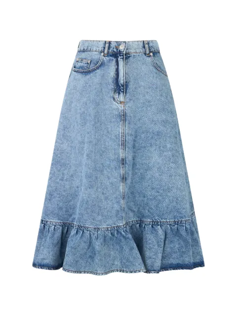 Moschino ruffled flared midi skirt