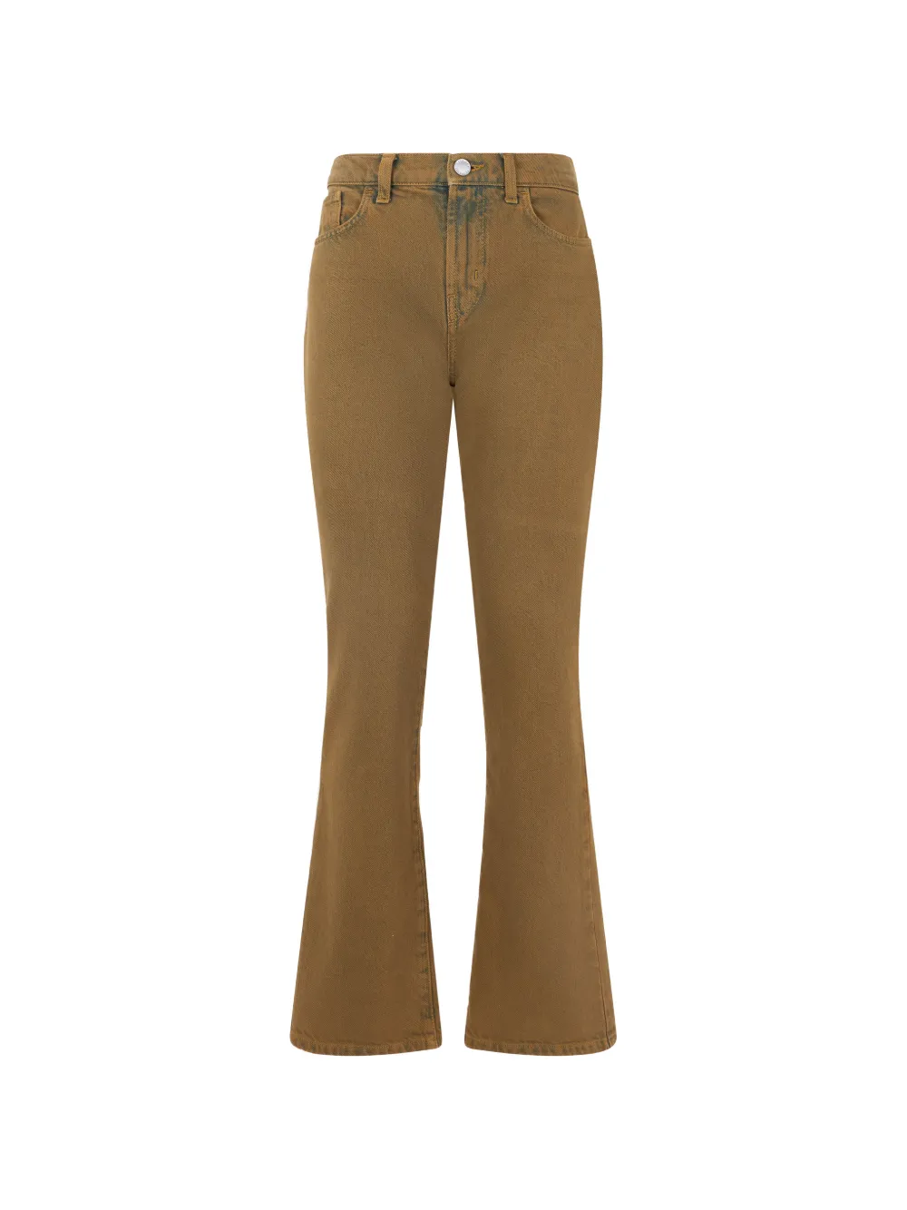 Alberta Ferretti logo-patch flared jeans - Marrone