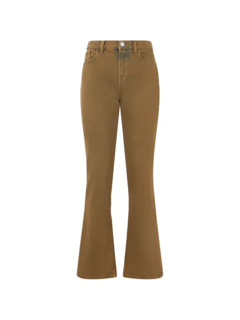 Alberta Ferretti logo-patch flared jeans