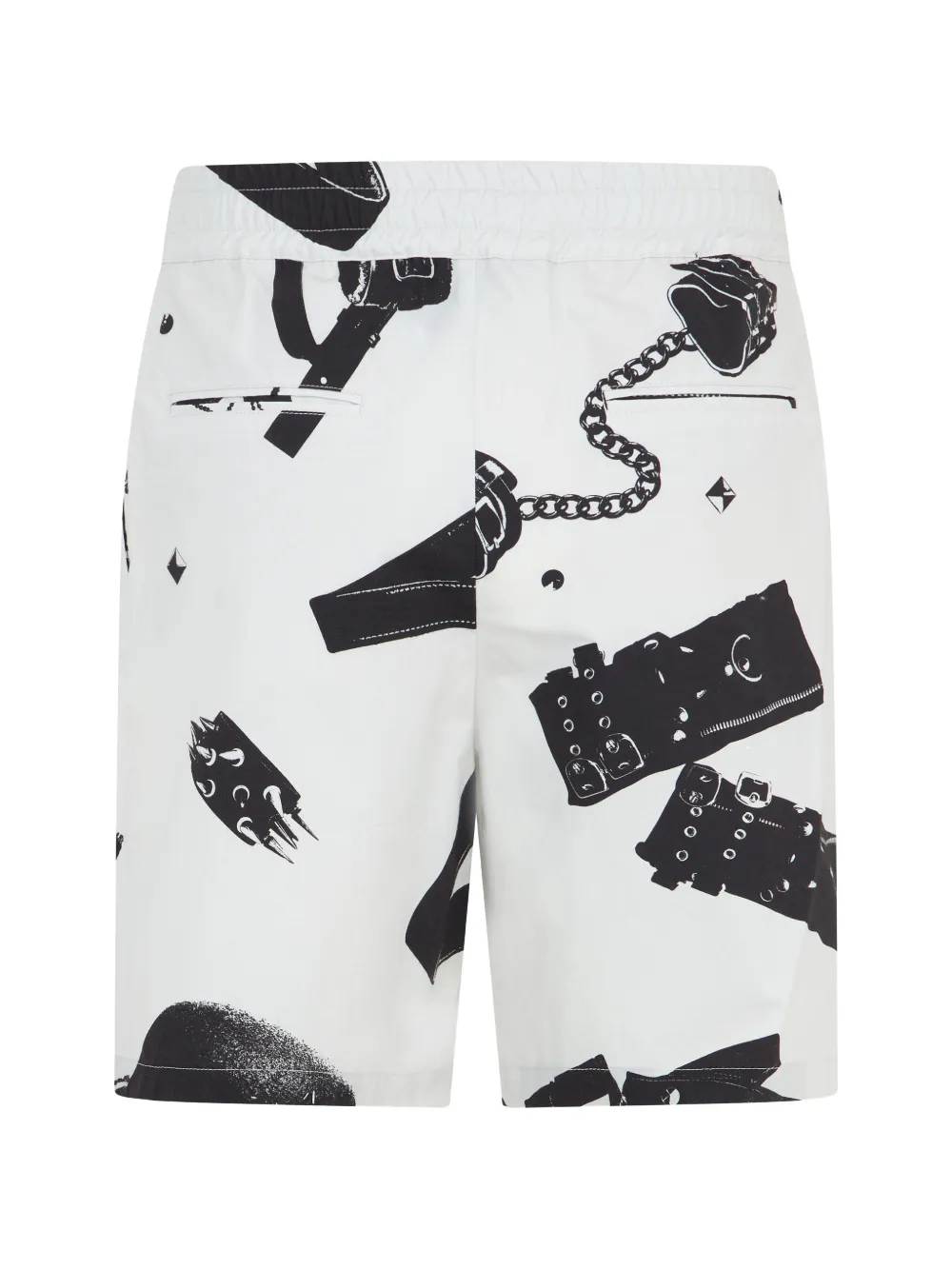 Moschino Shorts met grafische print Wit