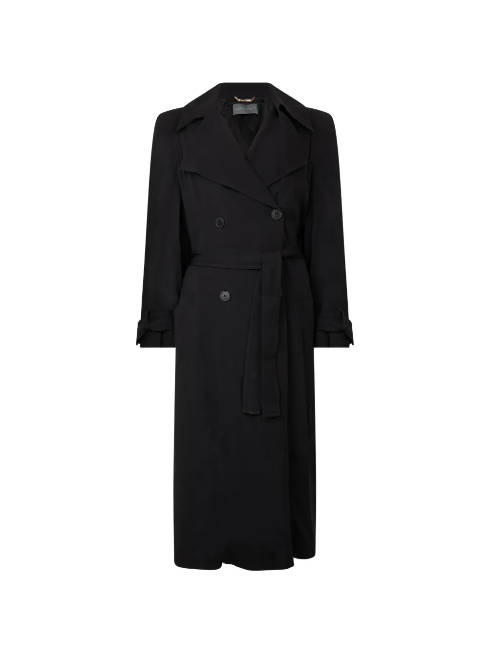 Alberta Ferretti belted double-breasted coat - Nero