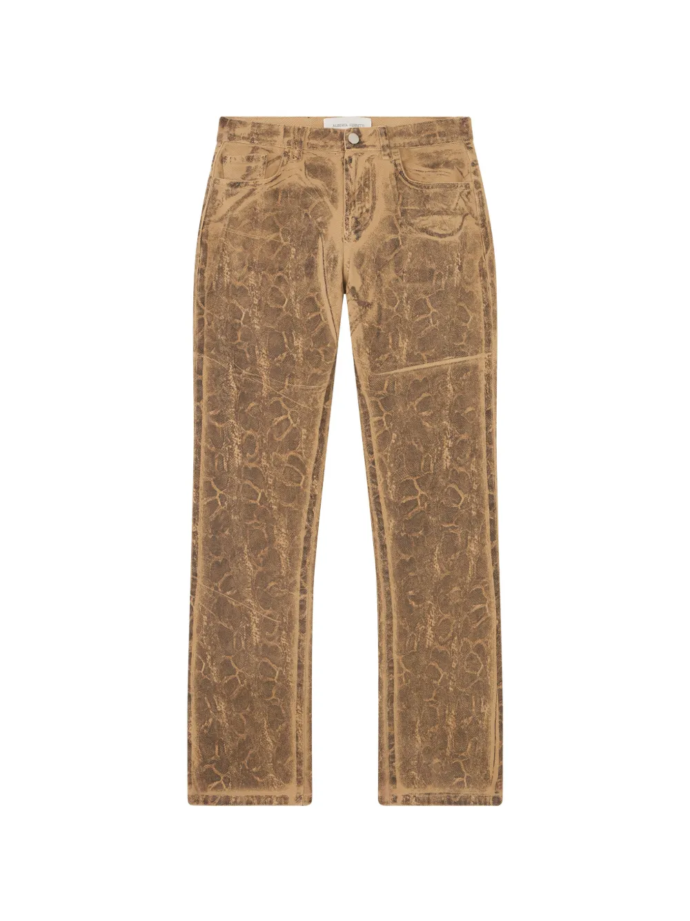 Alberta Ferretti textured pattern straight-leg trousers - Marrone