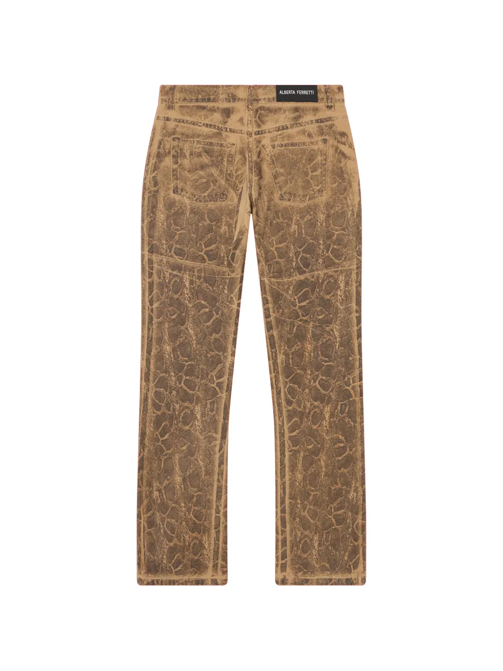 Alberta Ferretti Straight broek met textuur Bruin