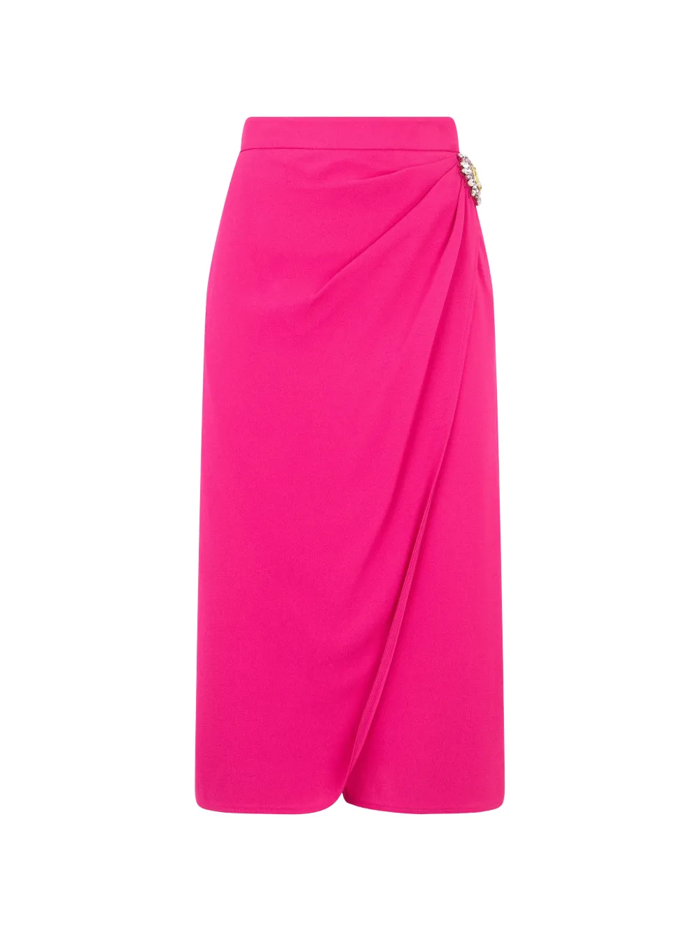 Moschino crystal-embellished draped midi skirt - Rosa