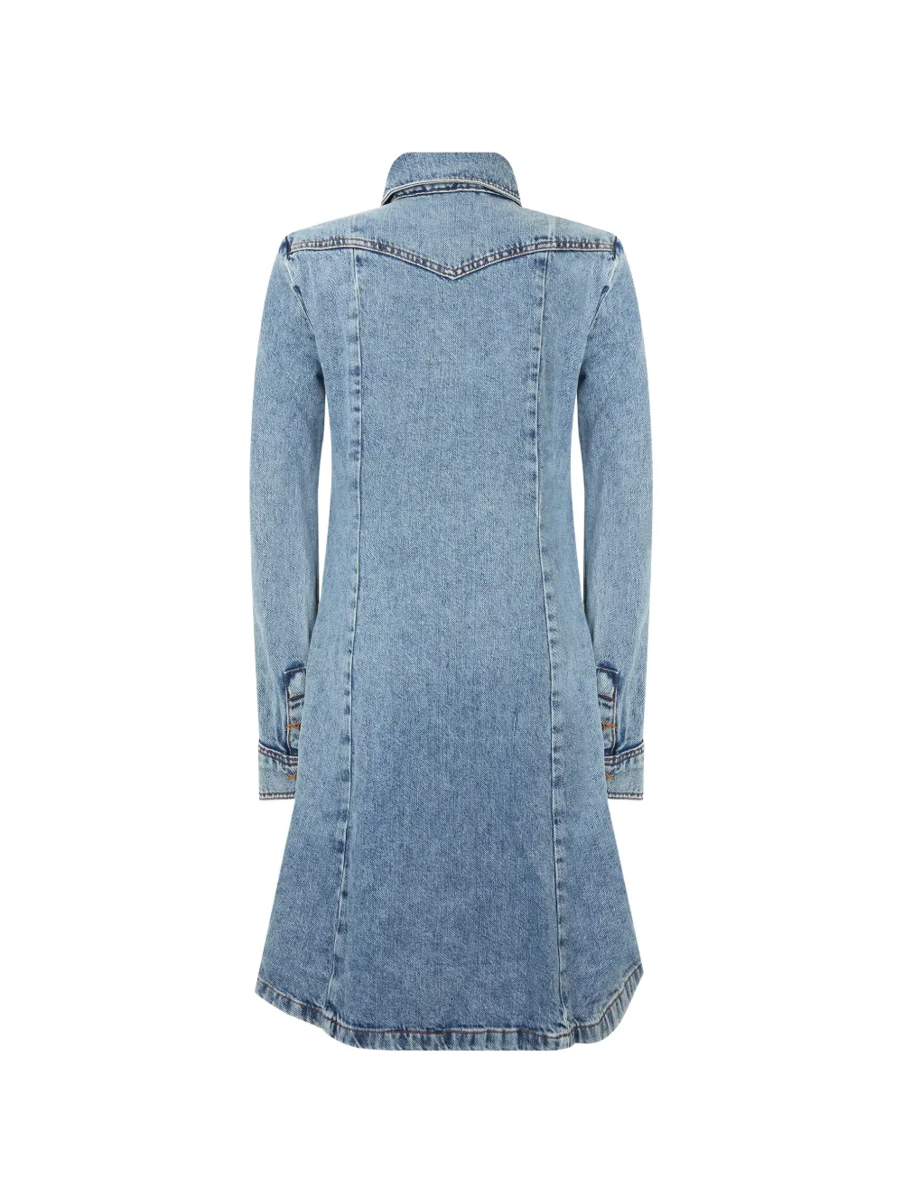 Moschino Mini-jurk met knopen en flared rok Blauw