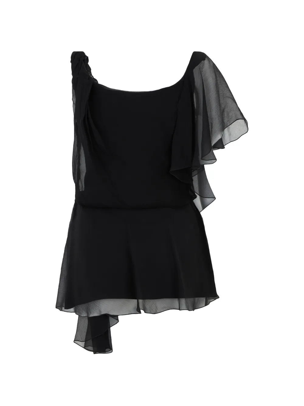 Alberta Ferretti Asymmetrische top Zwart