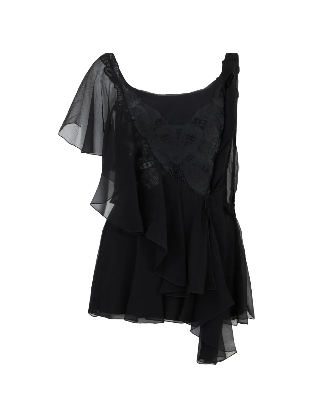 Alberta Ferretti asymmetric-hem top - Nero