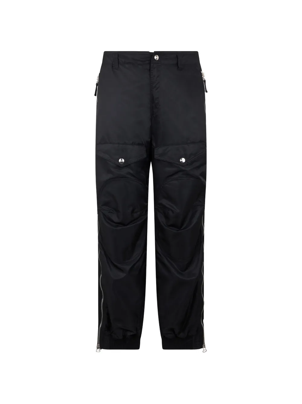 Moschino zip-detail pleated-pocket track pants - Nero