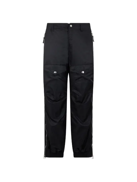 Moschino zip-detail pleated-pocket track pants