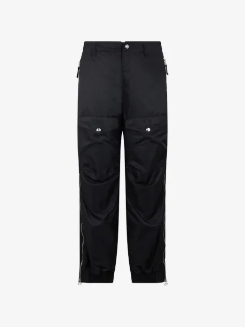 Moschino zip-detail pleated-pocket track pants