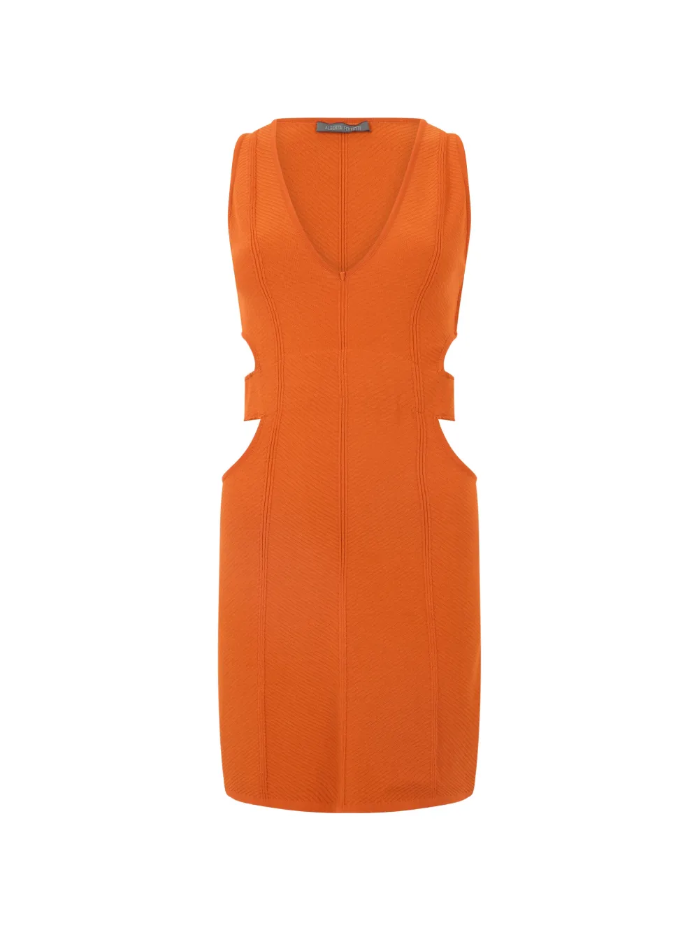 Alberta Ferretti cut-out V-neck dress - Arancione