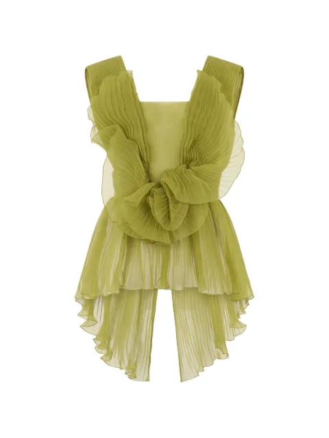 Alberta Ferretti top plisado con detalle de lazo