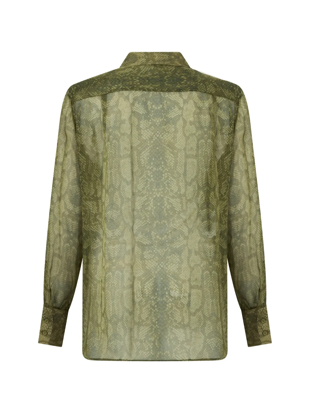Alberta Ferretti Blouse met slangenprint Groen