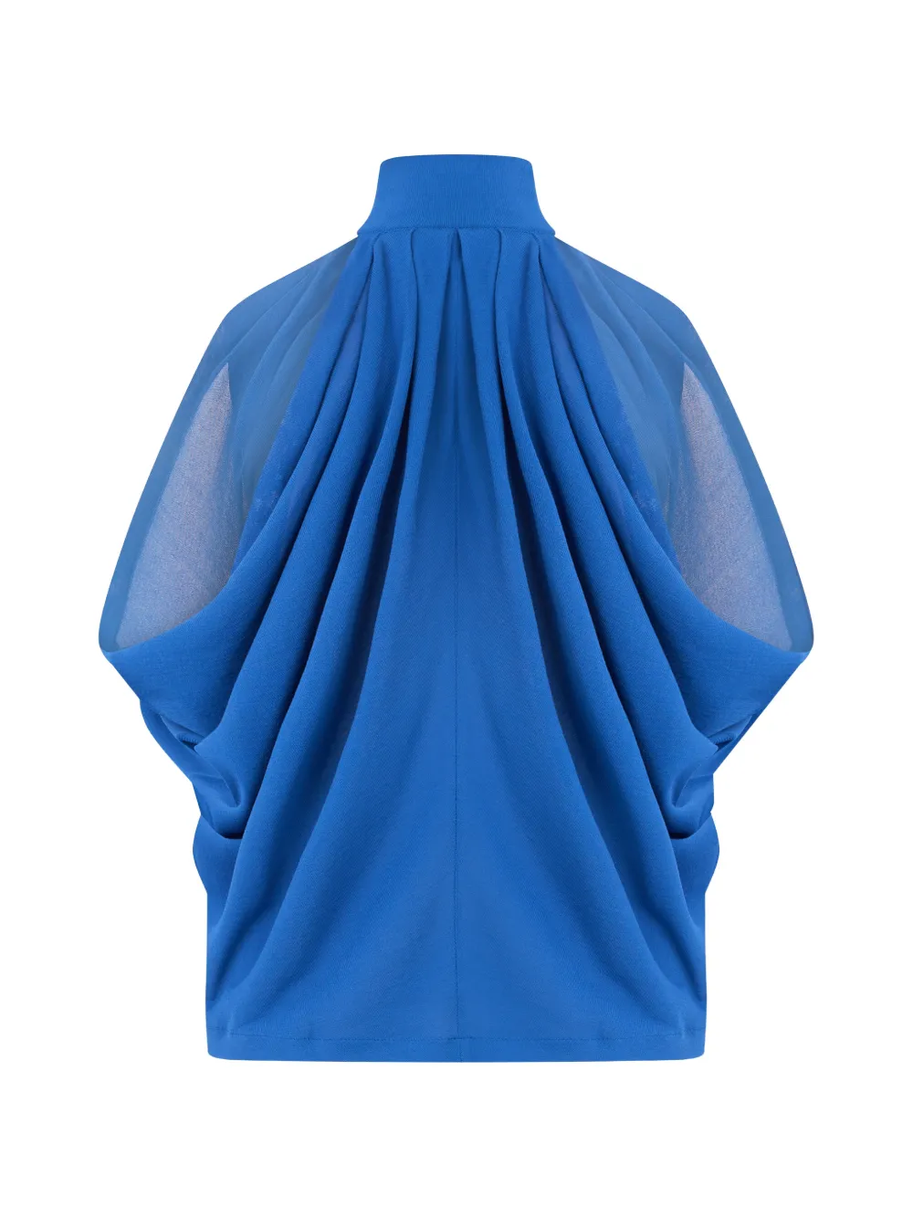 Alberta Ferretti Flared blouse met hoge hals Blauw
