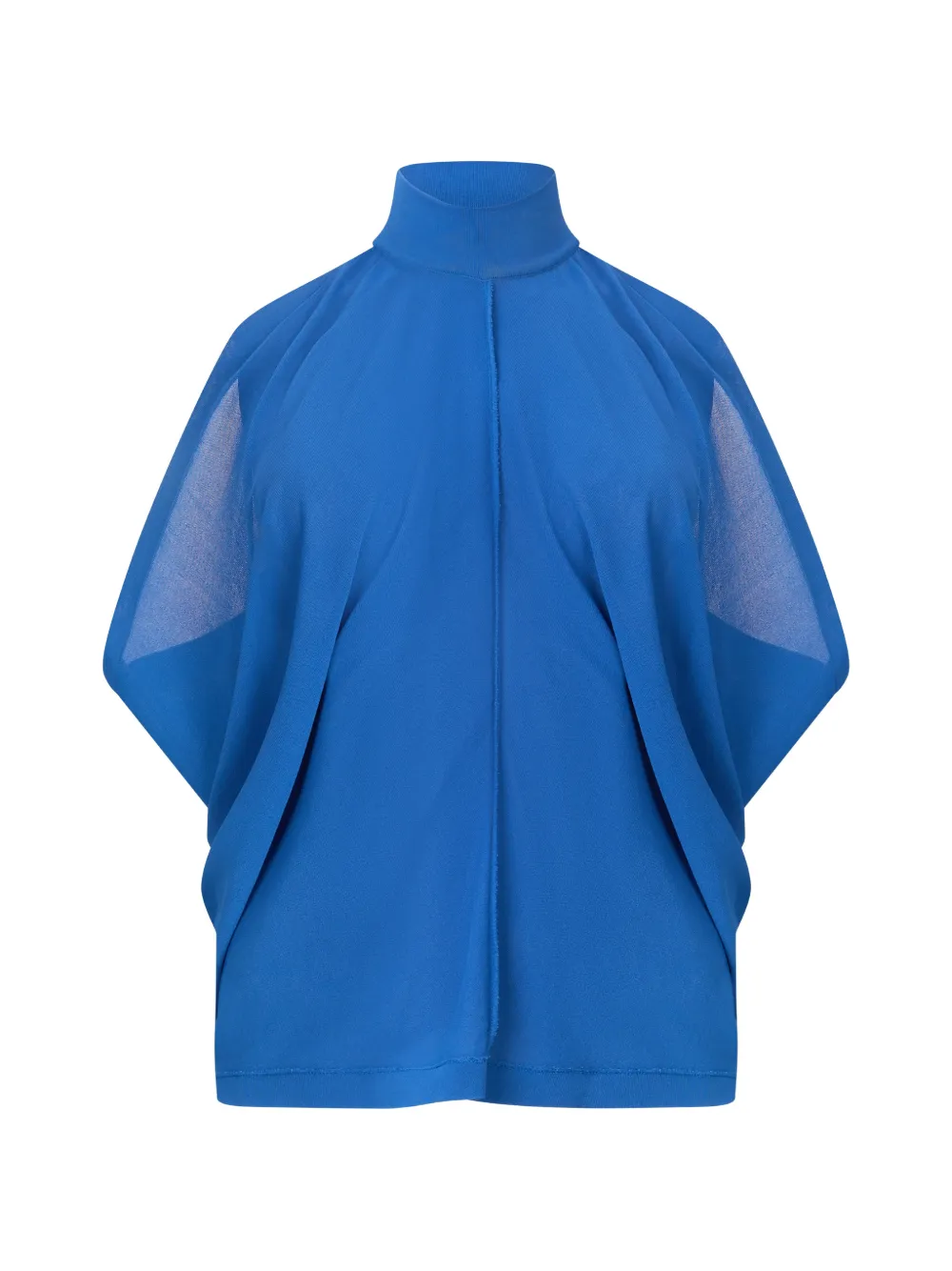 Alberta Ferretti high-neck flared blouse - Blu