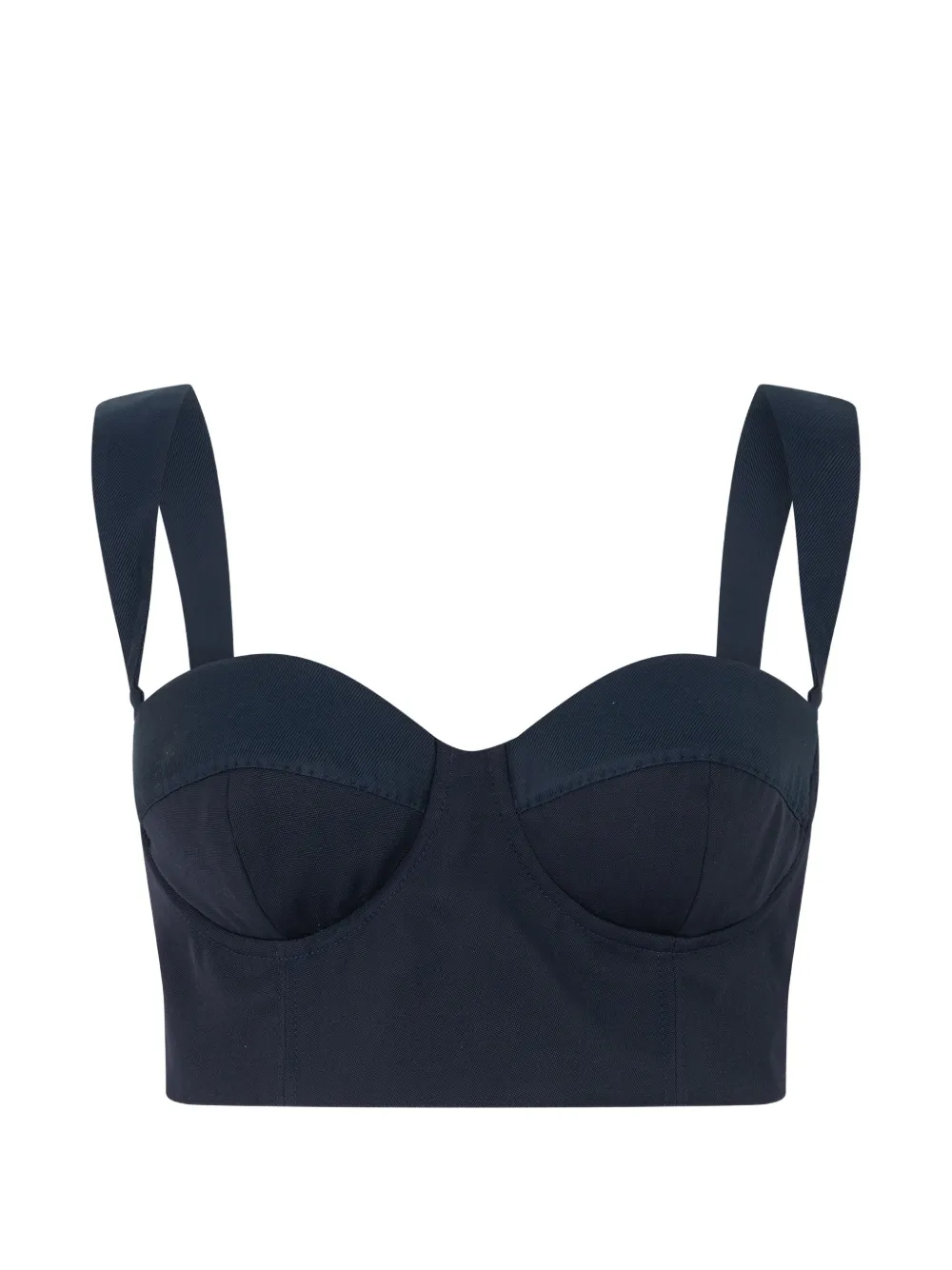 Moschino moulded-cup crop top - Blu