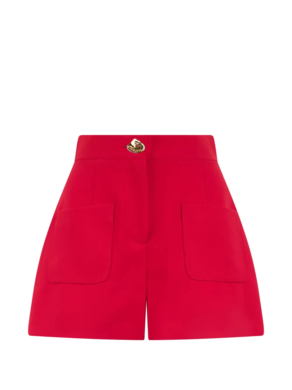 Moschino logo-button patch-pocket shorts - Rot