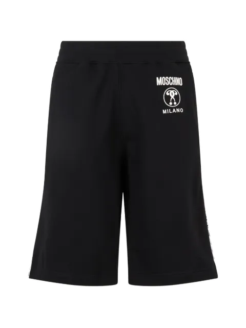 Moschino logo-print side-stripe shorts