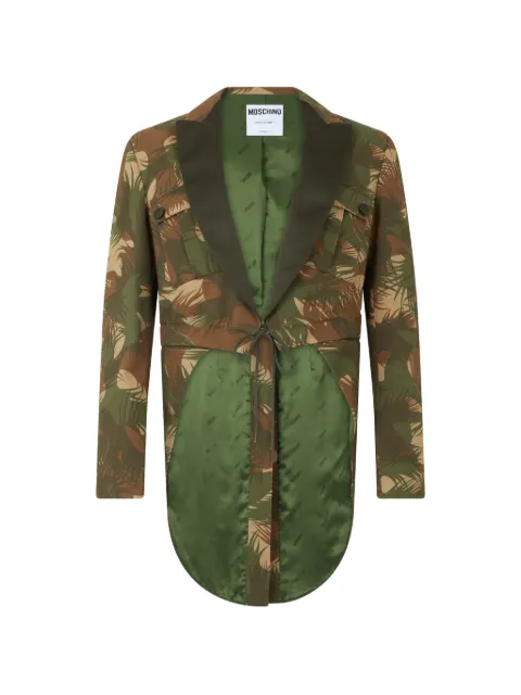 Moschino camouflage-print notched-collar jacket