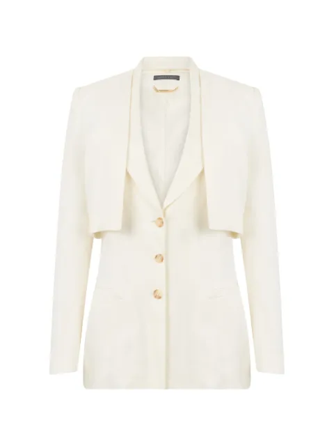Alberta Ferretti layered-detail single-breasted blazer