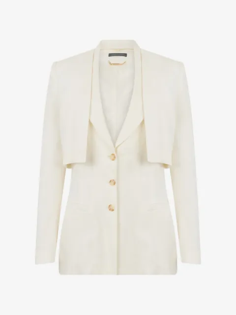 Alberta Ferretti blazer con botones y detalle a capas