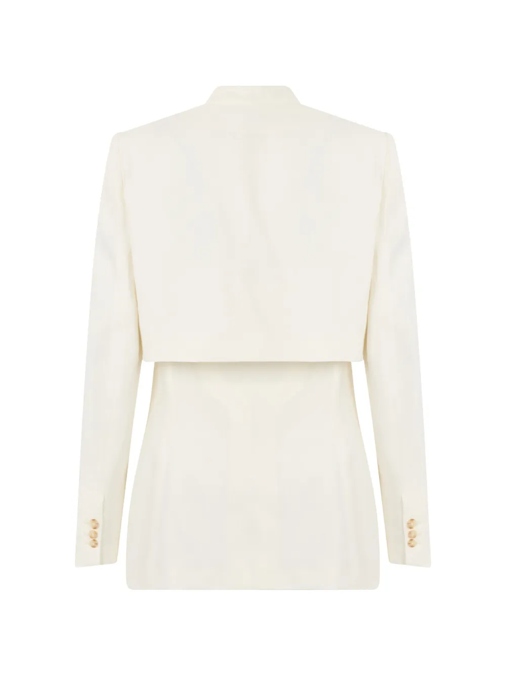 Alberta Ferretti Blazer met enkele rij knopen Beige