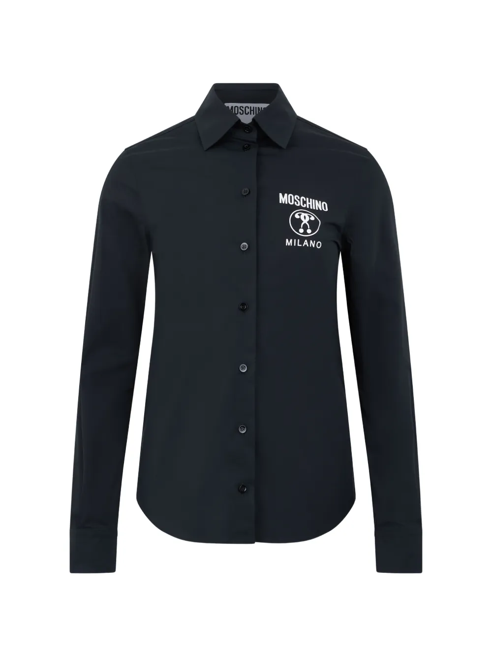 Moschino logo-print long-sleeve shirt - Schwarz