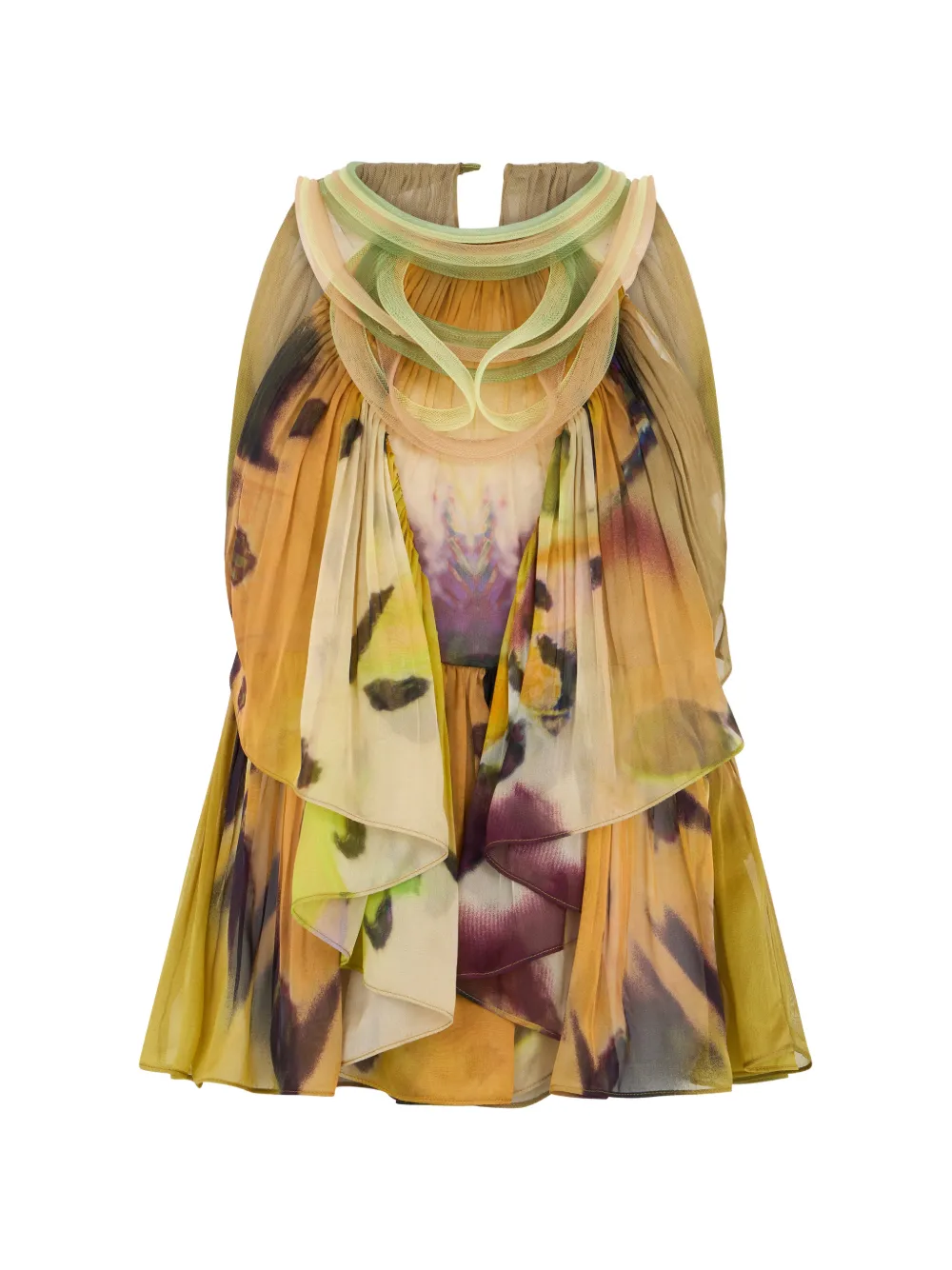 Alberta Ferretti abstract-print silk blouse - Giallo