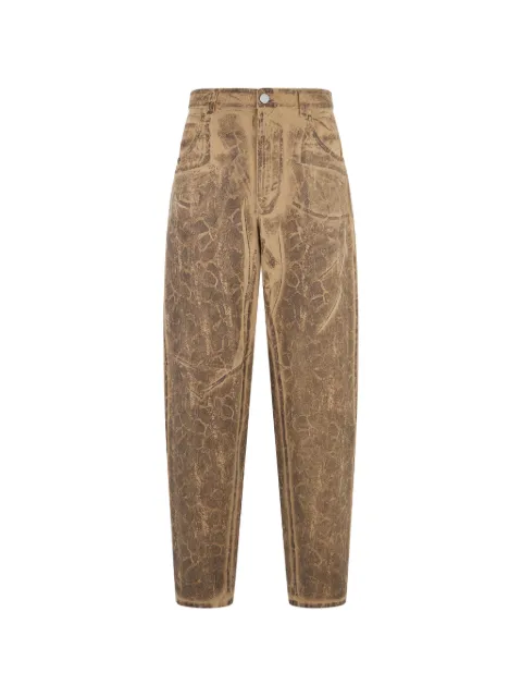 Alberta Ferretti animal-print tapered jeans
