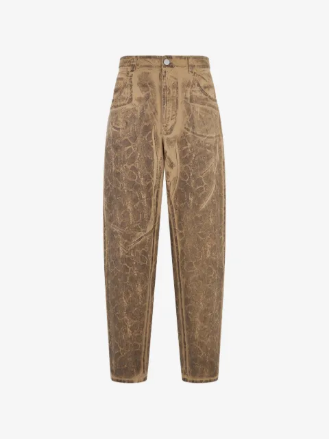 Alberta Ferretti animal-print tapered jeans