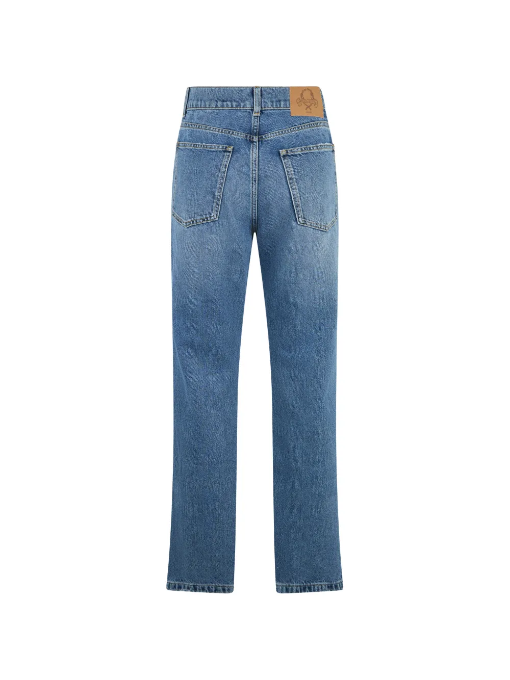 Moschino Straight jeans met knopen Blauw