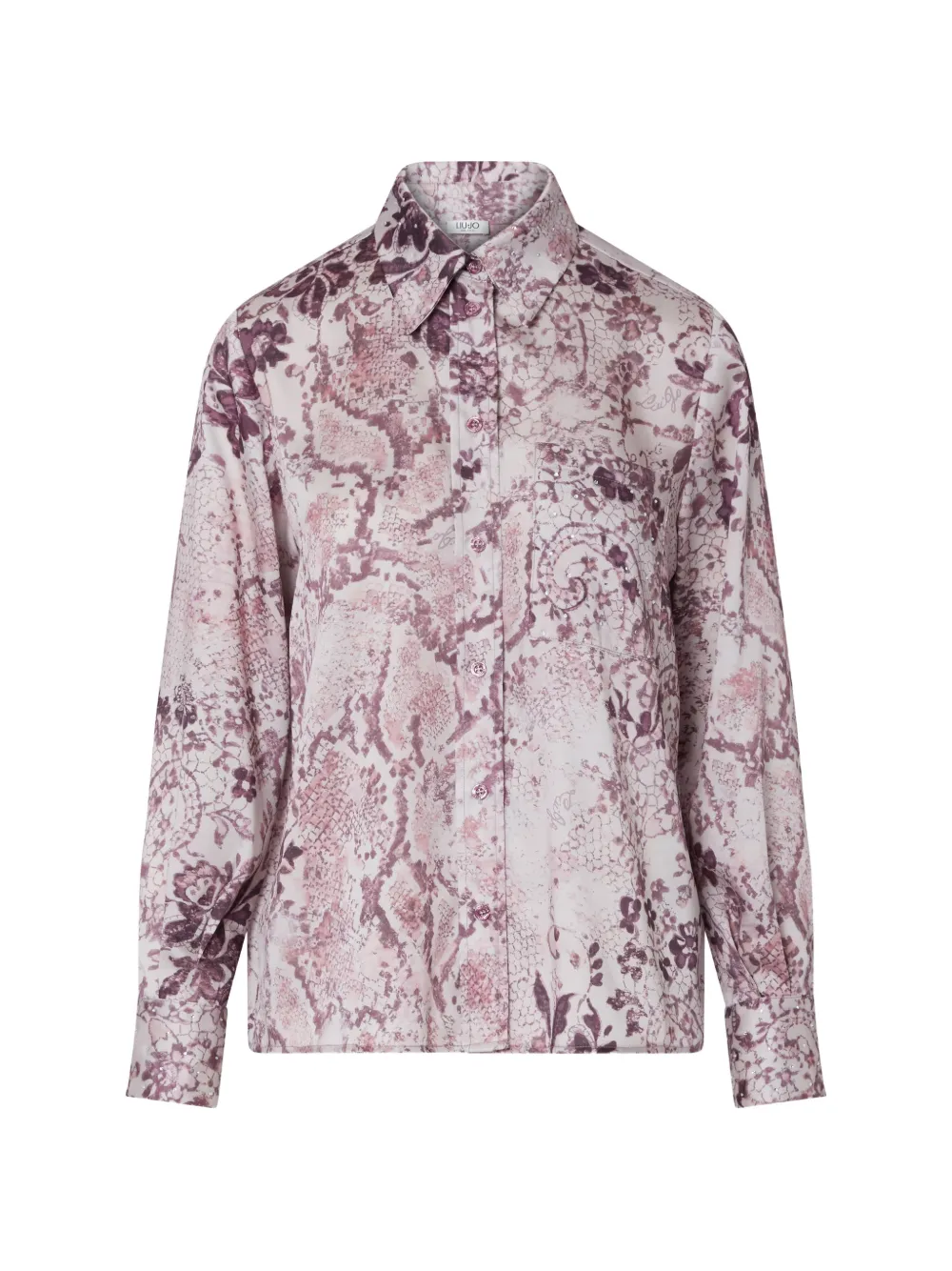 LIU JO printed twill shirt - Rosa