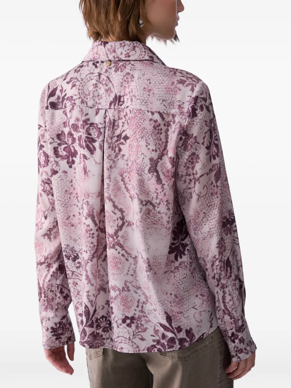 LIU JO Twill blouse met print Roze