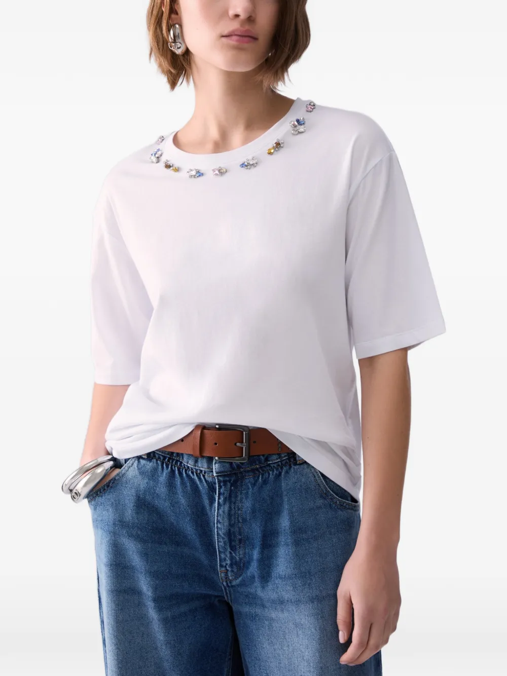 LIU JO T-shirt met borduurwerk Wit