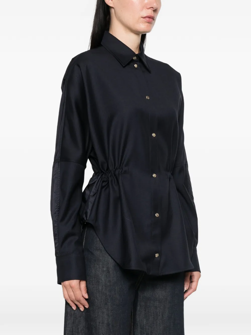 Moncler Blouse met trekkoordtaille Blauw