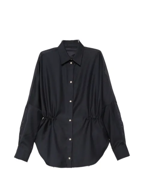 Moncler drawstring-waist panelled shirt