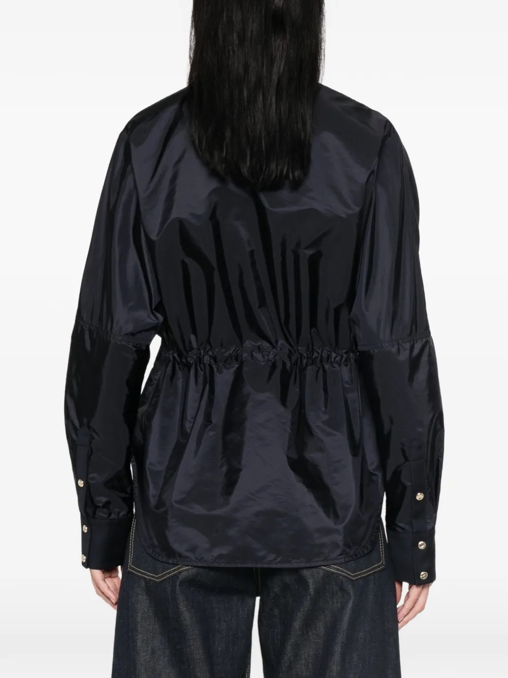 Moncler Blouse met trekkoordtaille Blauw