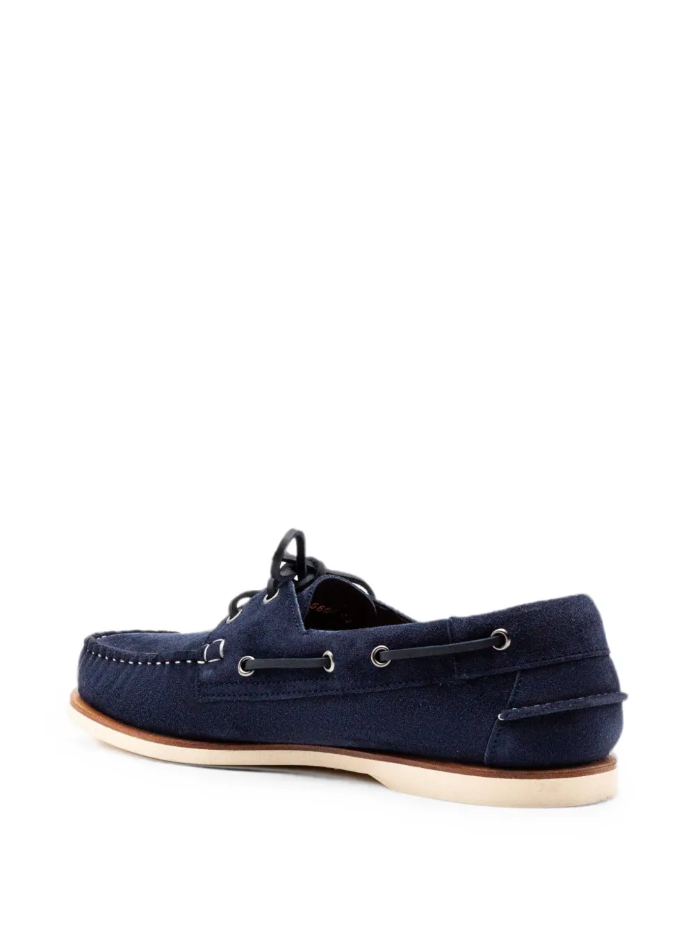 Berwick Shoes lace-up suede boat shoes Blauw